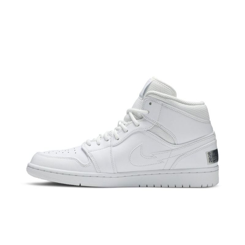 Air Jordan 1 Mid Se Fehér Piros Férfi Cipő