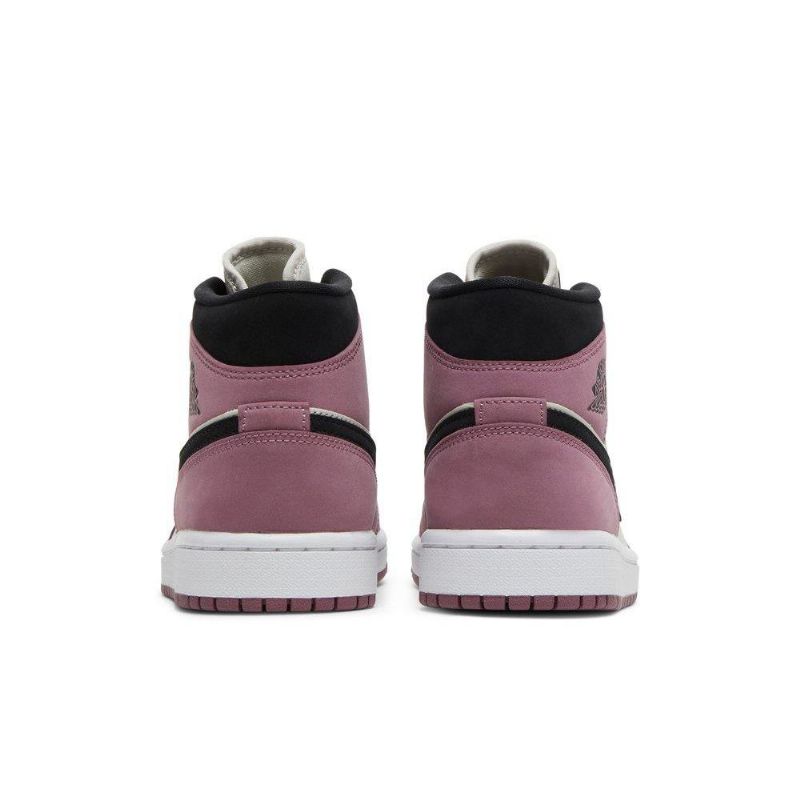Air Jordan 1 Mid Se Fehér Rózsaszín Fekete Női Cipő