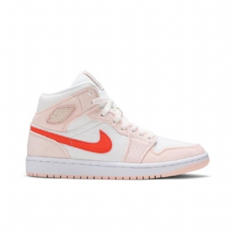 Air Jordan 1 Mid Se Fehér Rózsaszín Narancssárga Női Cipő