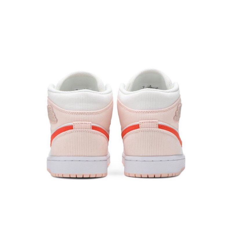 Air Jordan 1 Mid Se Fehér Rózsaszín Narancssárga Női Cipő