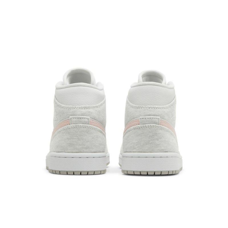 Air Jordan 1 Mid Se Fehér Szürke Rózsaszín Női Cipő