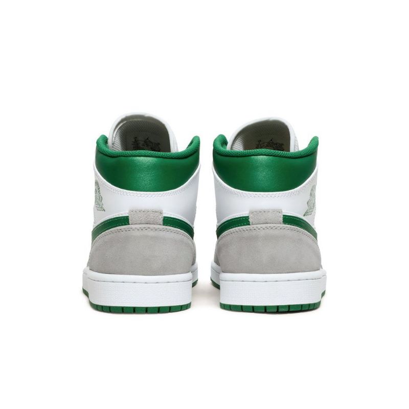 Air Jordan 1 Mid Se Fehér Szürke Zöld Férfi Cipő