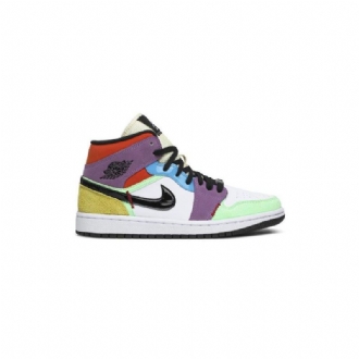 Air Jordan 1 Mid Se Fehér Többszínű Női Cipő
