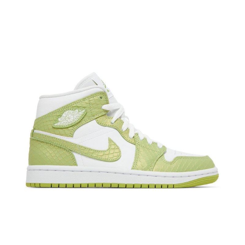 Air Jordan 1 Mid Se Fehér Zöld Női Cipő