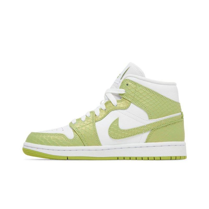 Air Jordan 1 Mid Se Fehér Zöld Női Cipő