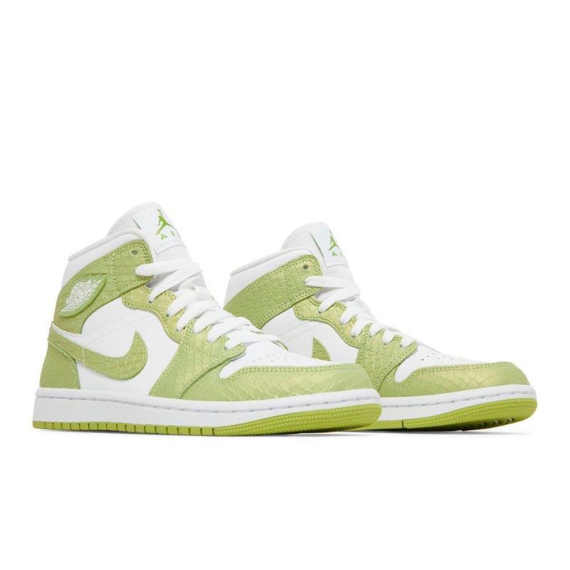 Air Jordan 1 Mid Se Fehér Zöld Női Cipő