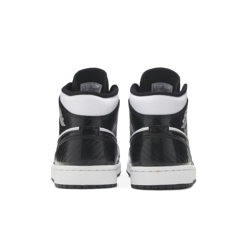 Air Jordan 1 Mid Se Fekete Fehér Férfi Cipő