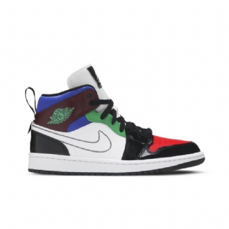 Air Jordan 1 Mid Se Fekete Fehér Többszínű Női Cipő