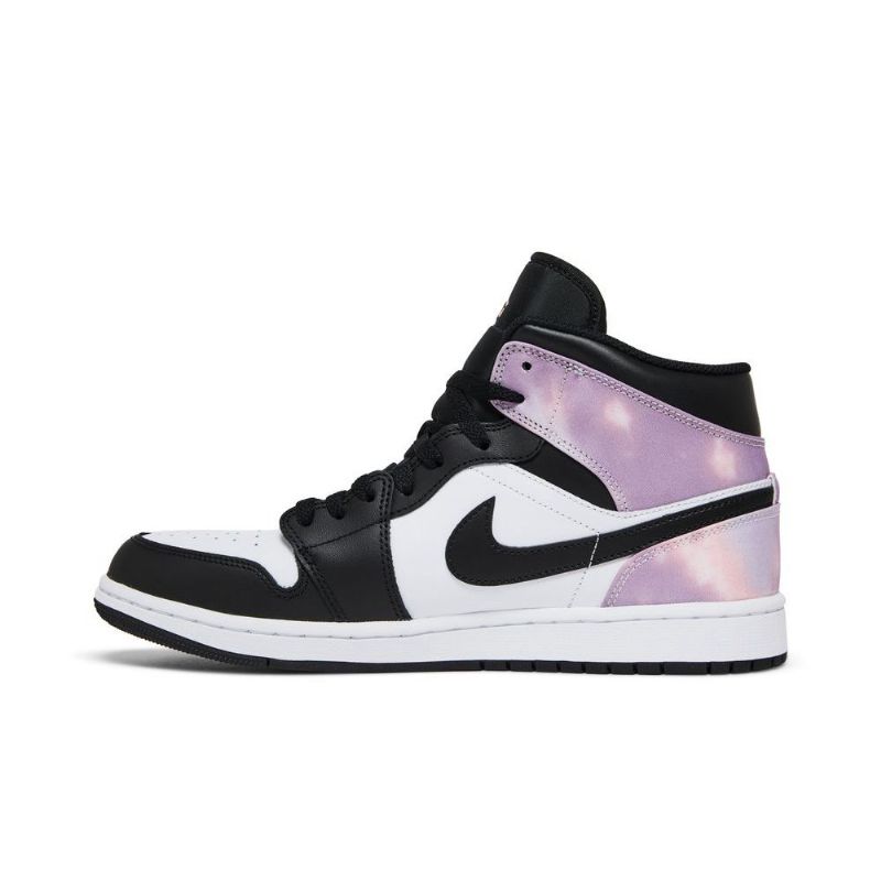 Air Jordan 1 Mid Se Fekete Lila Fehér Férfi Cipő