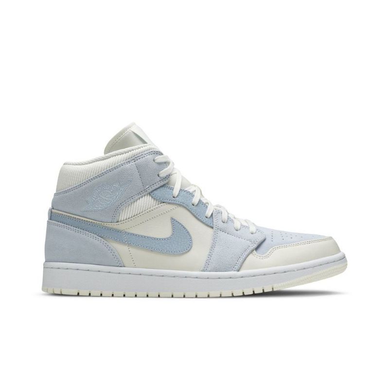 Air Jordan 1 Mid Se Kék Fehér Férfi Cipő