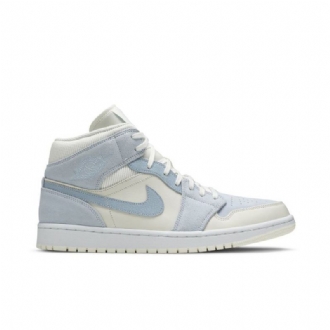Air Jordan 1 Mid Se Kék Fehér Férfi Cipő