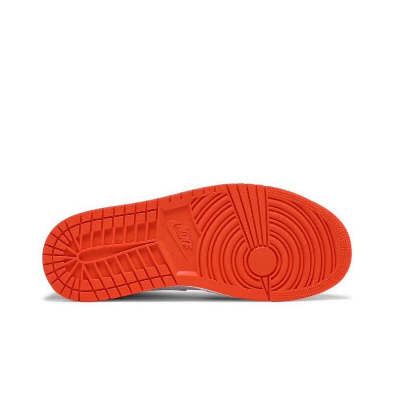 Air Jordan 1 Mid Se Narancssárga Fehér Fekete Férfi Cipő