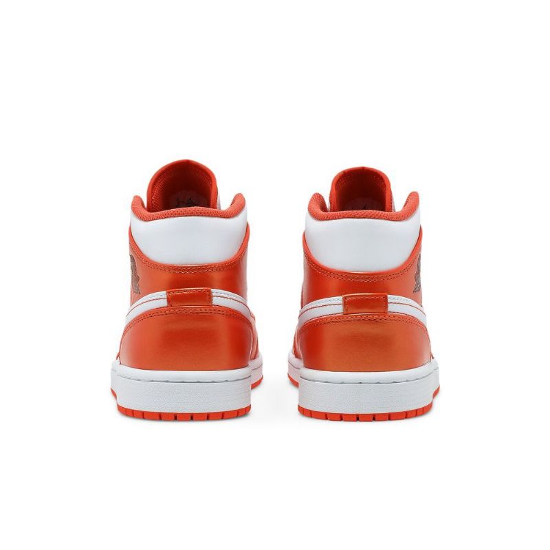 Air Jordan 1 Mid Se Narancssárga Fehér Fekete Férfi Cipő