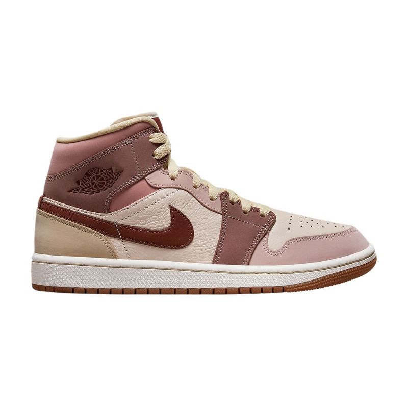 Air Jordan 1 Mid Se Narancssárga Rózsaszín Lila Női Cipő