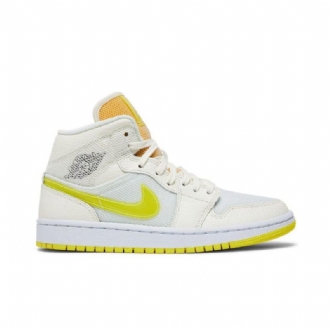 Air Jordan 1 Mid Se Sárga Fehér Női Cipő
