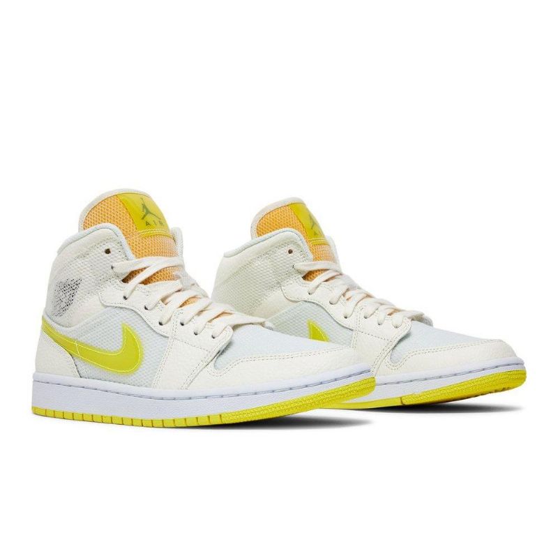 Air Jordan 1 Mid Se Sárga Fehér Női Cipő