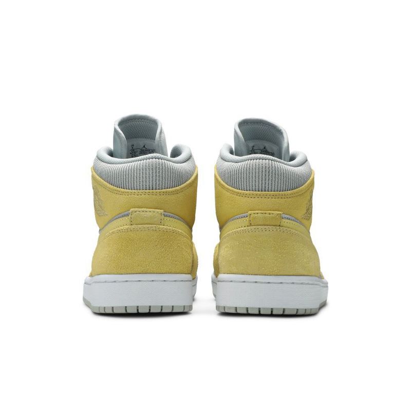 Air Jordan 1 Mid Se Szürke Sárga Férfi Cipő