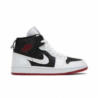 Air Jordan 1 Mid Se Utility Fekete Fehér Piros Női Cipő