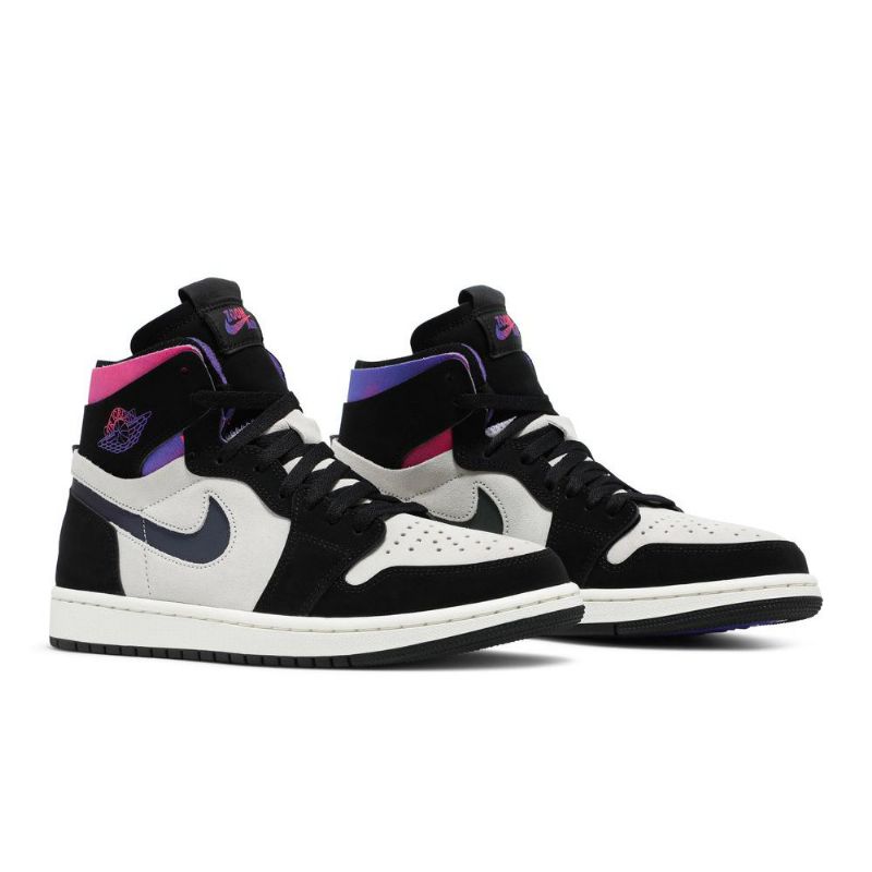 Air Jordan 1 Paris Saint-germain High Zoom Comfort Fehér Fekete Lila Rózsaszín Férfi Cipő