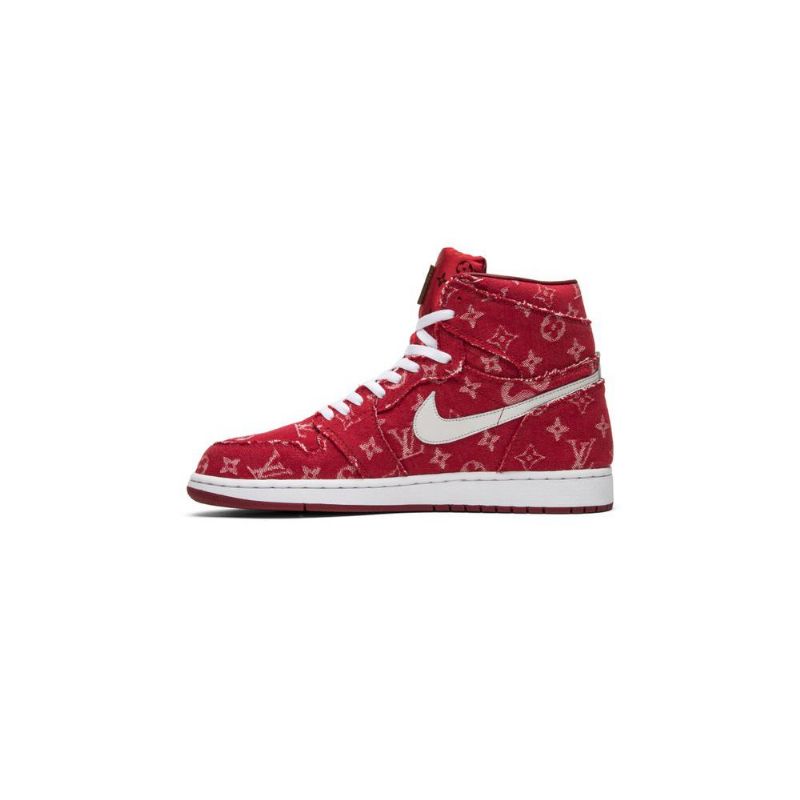Air Jordan 1 Piros Szalag Recon Retro Magas Fehér Férfi Cipő