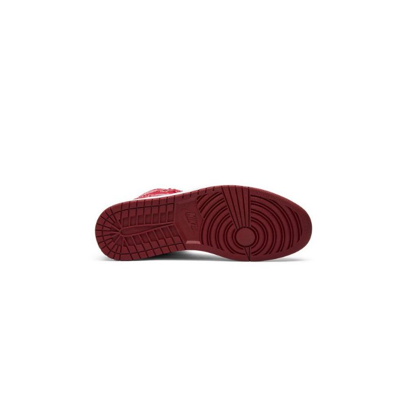 Air Jordan 1 Piros Szalag Recon Retro Magas Fehér Férfi Cipő