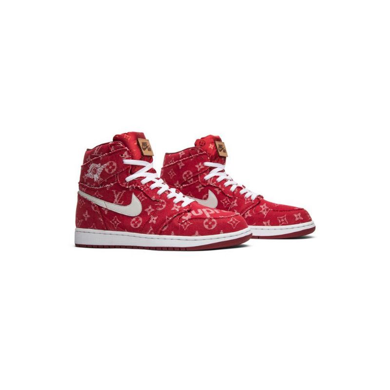 Air Jordan 1 Piros Szalag Recon Retro Magas Fehér Férfi Cipő