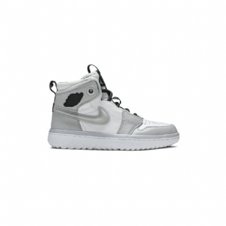 Air Jordan 1 React Magas Fehér Szürke Fekete Férfi Cipő