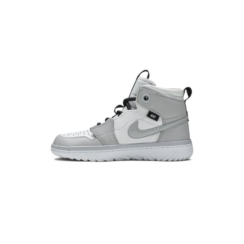 Air Jordan 1 React Magas Fehér Szürke Fekete Férfi Cipő