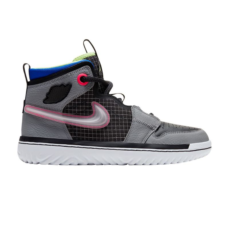 Air Jordan 1 React Szürke Fekete Rózsaszín Férfi Cipő