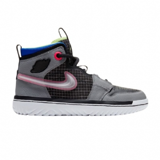 Air Jordan 1 React Szürke Fekete Rózsaszín Férfi Cipő