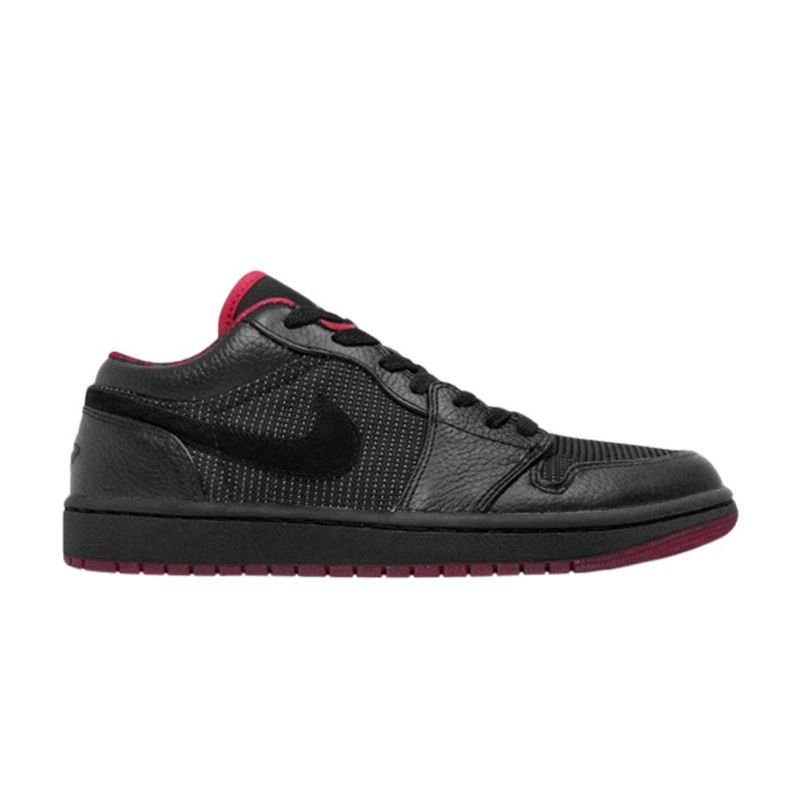 Air Jordan 1 Retro Alacsony Fekete Piros Férfi Cipő