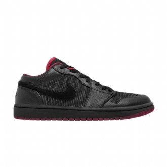 Air Jordan 1 Retro Alacsony Fekete Piros Férfi Cipő
