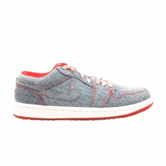 Air Jordan 1 Retro Alacsony Kék Piros Fehér Női Cipő