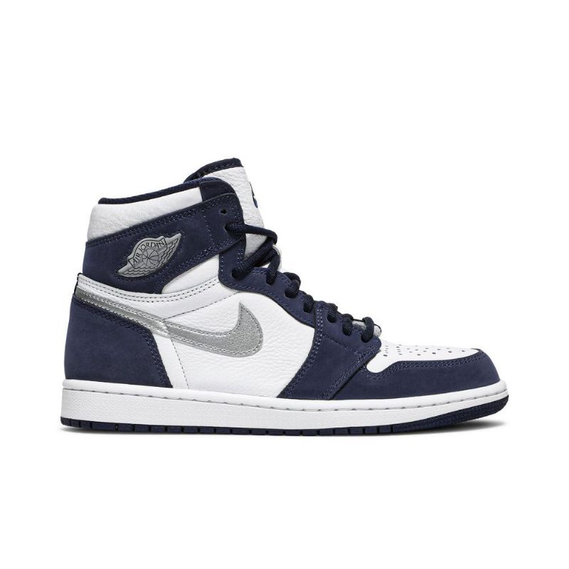 Air Jordan 1 Retro High Co.jp Fehér Sötétkék Ezüst Férfi Cipő