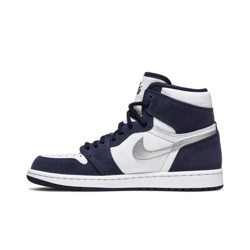 Air Jordan 1 Retro High Co.jp Fehér Sötétkék Ezüst Férfi Cipő