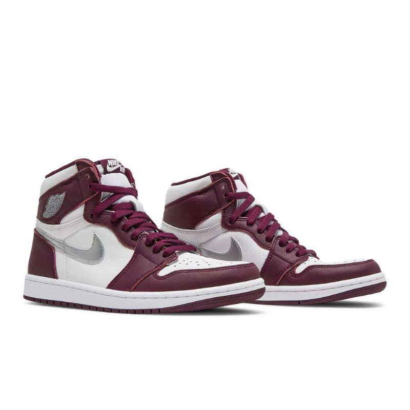 Air Jordan 1 Retro High Og Bordeaux Fehér Ezüst Férfi Cipő