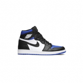 Air Jordan 1 Retro High Og Fekete Fehér Kék Férfi Cipő