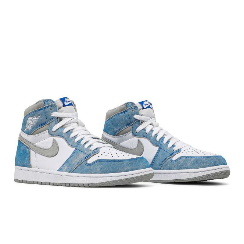 Air Jordan 1 Retro High Og Kék Szürke Fehér Férfi Cipők