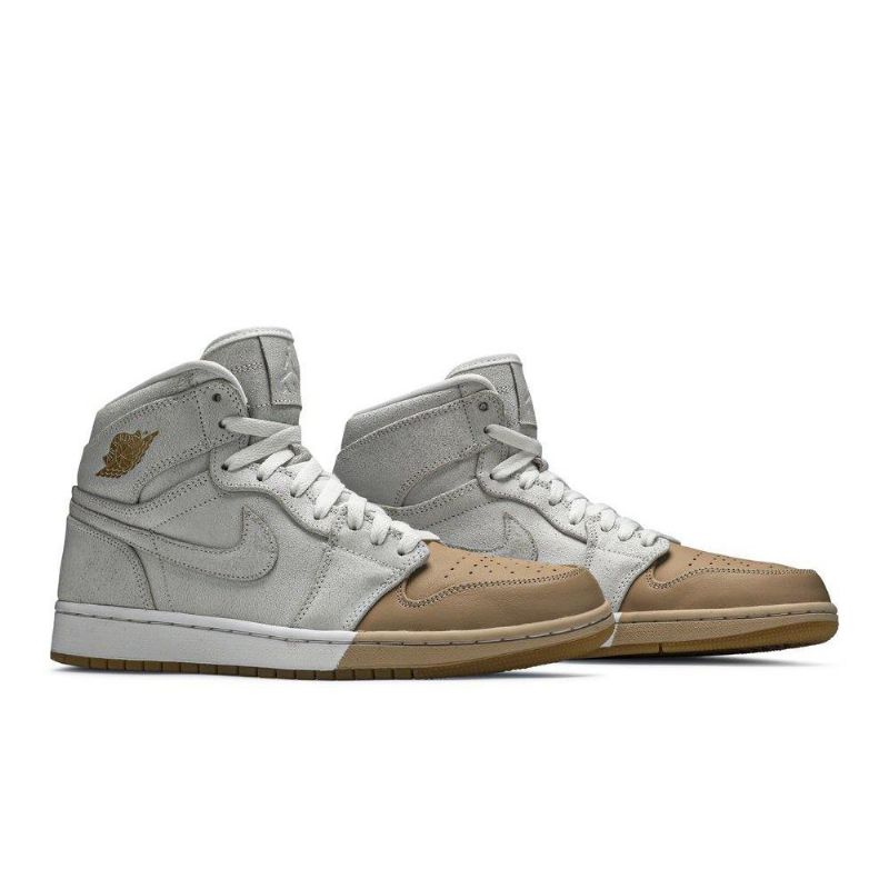 Air Jordan 1 Retro High Premium Fehér Gold Női Cipő