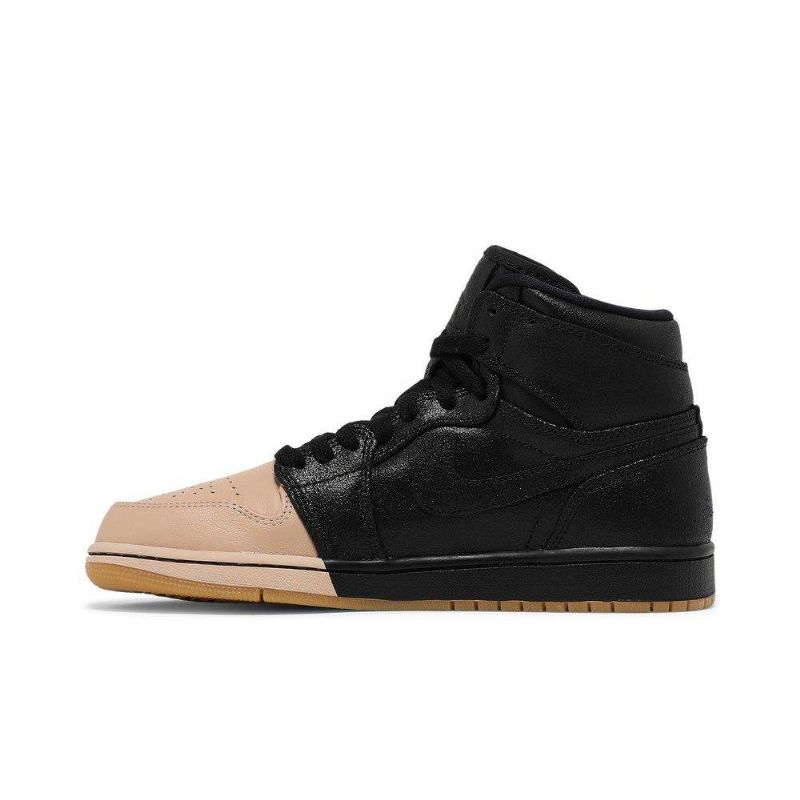 Air Jordan 1 Retro High Premium Fekete Gold Khaki Női Cipő