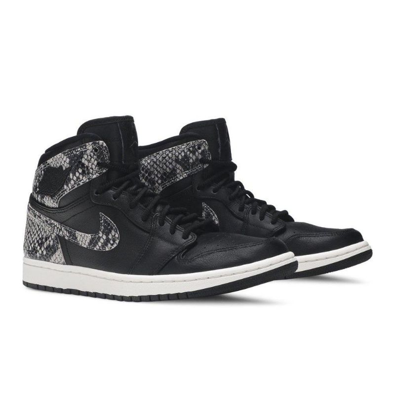 Air Jordan 1 Retro High Premium Fekete Szürke Női Cipő