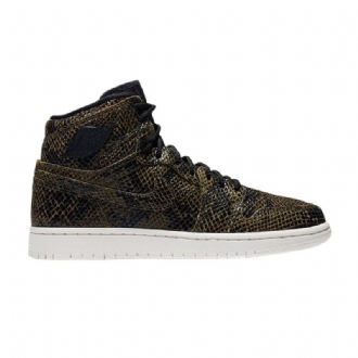 Air Jordan 1 Retro High Premium Olívazöld Fekete Női Cipő