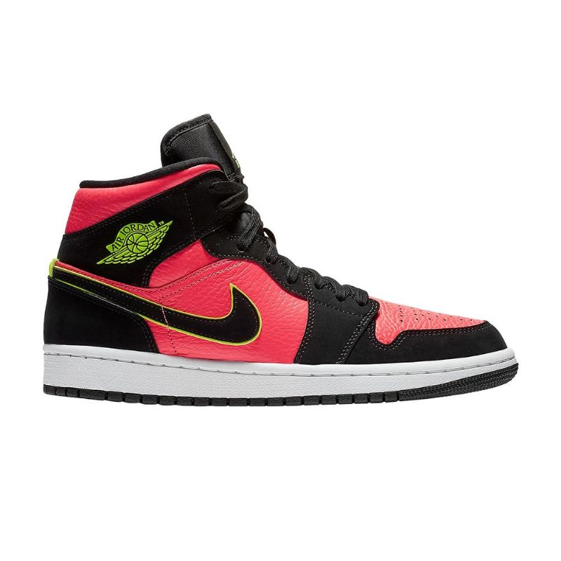 Air Jordan 1 Retro Középfekete Rózsaszín Zöld Női Cipő