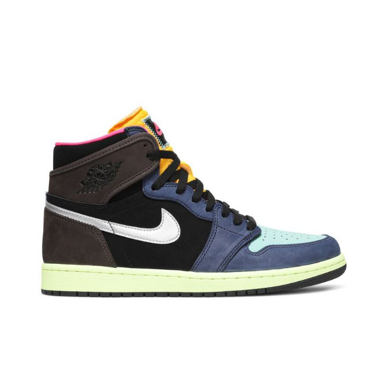 Air Jordan 1 Retro Magas Barna Fekete Arany Kék Férfi Cipő