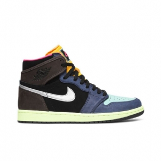 Air Jordan 1 Retro Magas Barna Fekete Arany Kék Férfi Cipő