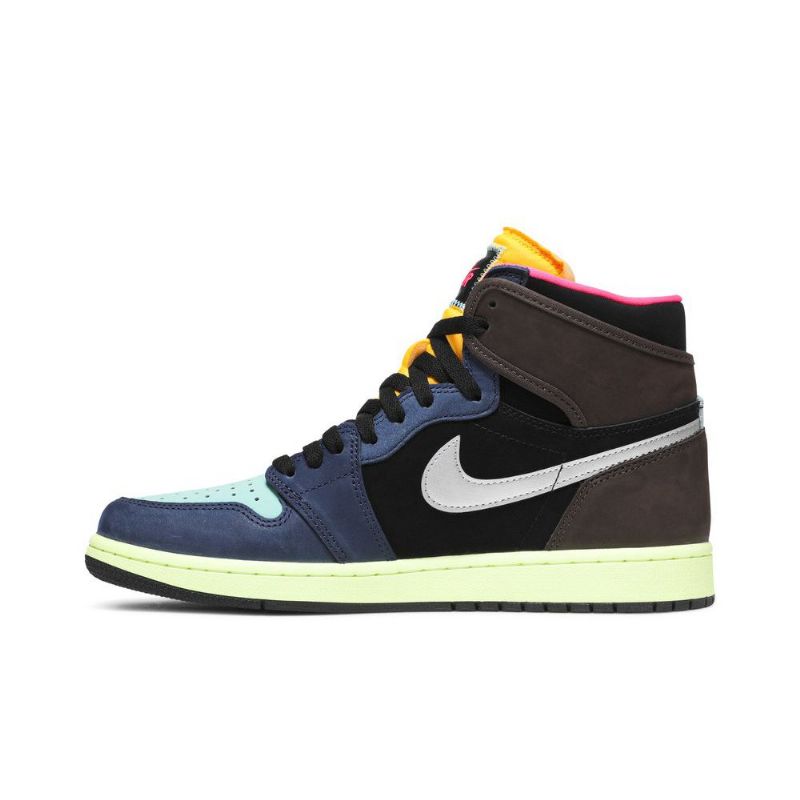 Air Jordan 1 Retro Magas Barna Fekete Arany Kék Férfi Cipő