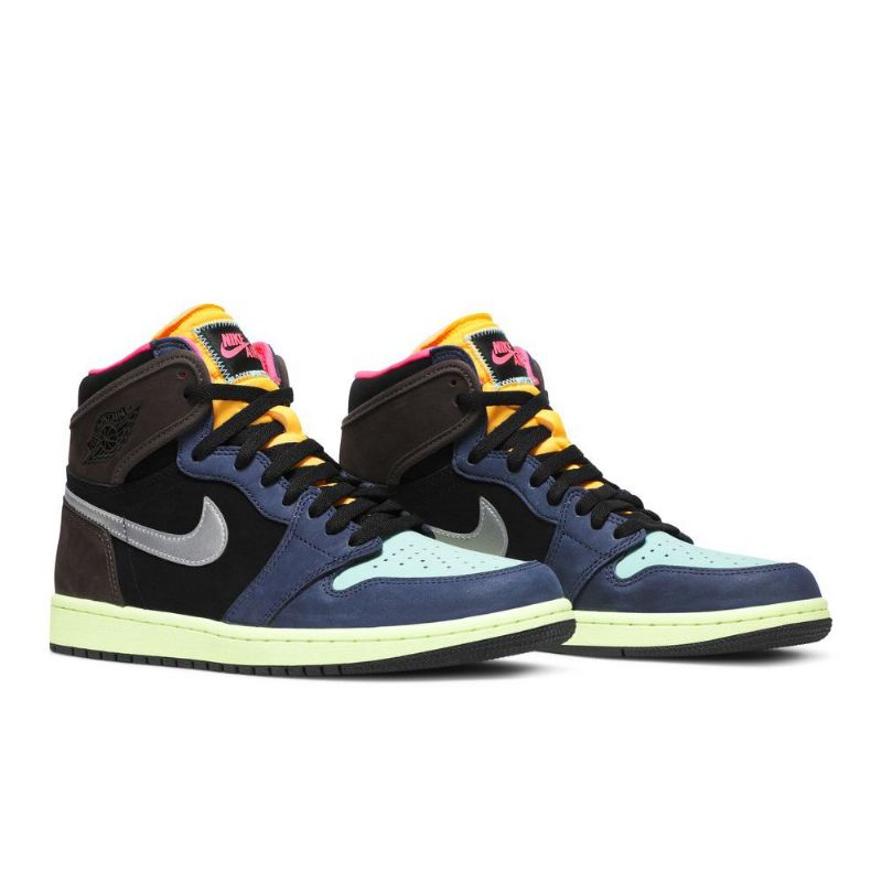 Air Jordan 1 Retro Magas Barna Fekete Arany Kék Férfi Cipő