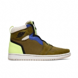 Air Jordan 1 Retro Magas Cipzár Olíva Zöld Kék Női Cipő