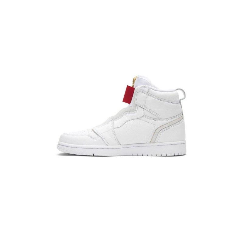 Air Jordan 1 Retro Magas Cipzáras Fehér Piros Női Cipő