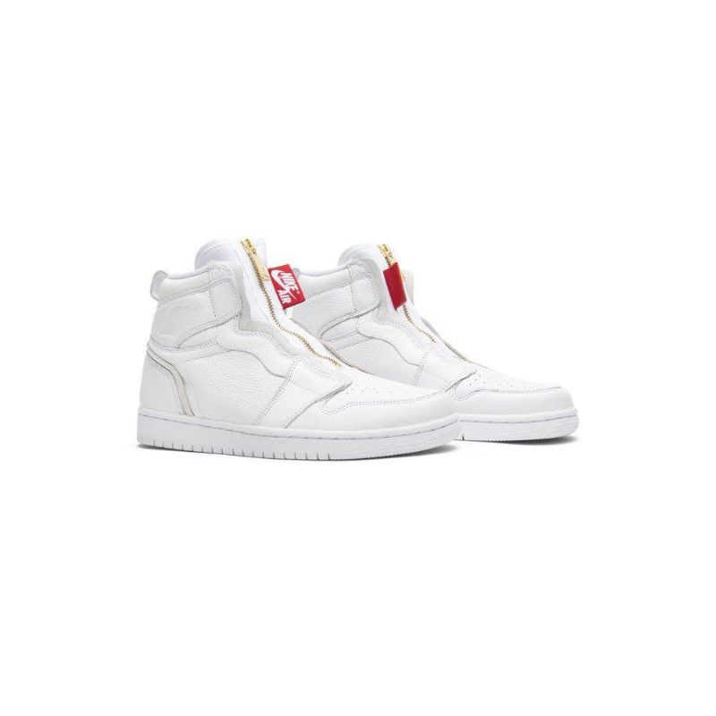 Air Jordan 1 Retro Magas Cipzáras Fehér Piros Női Cipő